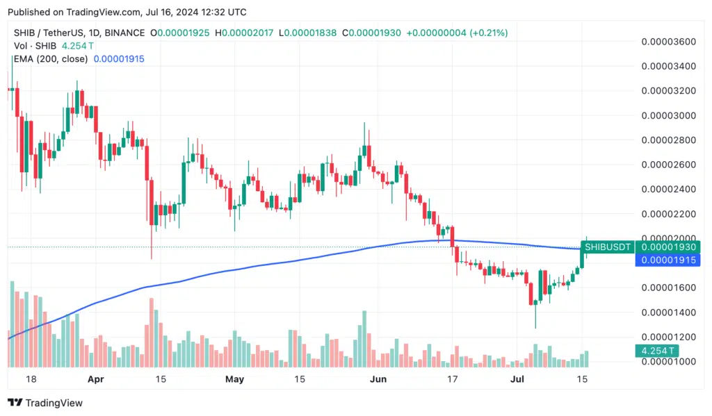 SHIB token yakım eğilimi yavaşlarken Shiba Inu kilit fiyata ulaştı - 2