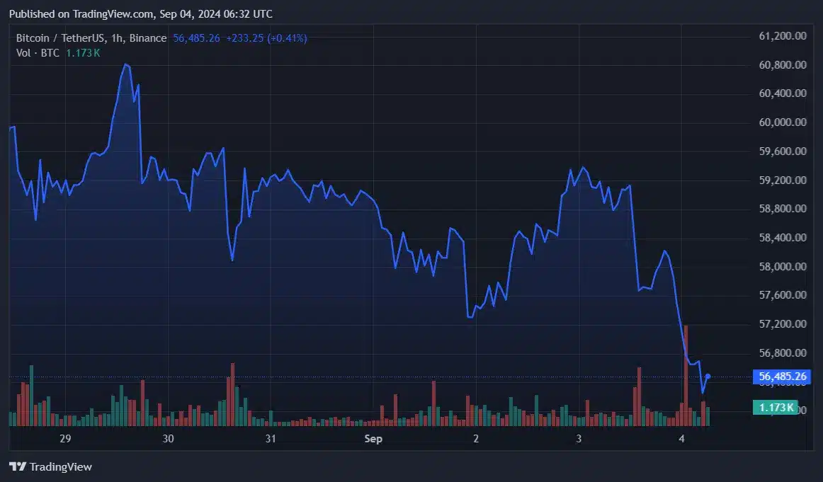 Spot BTC ETF çıkışları 4 ayın en yüksek seviyesinde, fiyat $57b altına düştü - 1